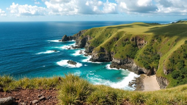Bukit Pengilon dengan Panorama Laut Wisata alam bukit Pengilon dengan latar laut yang luas.